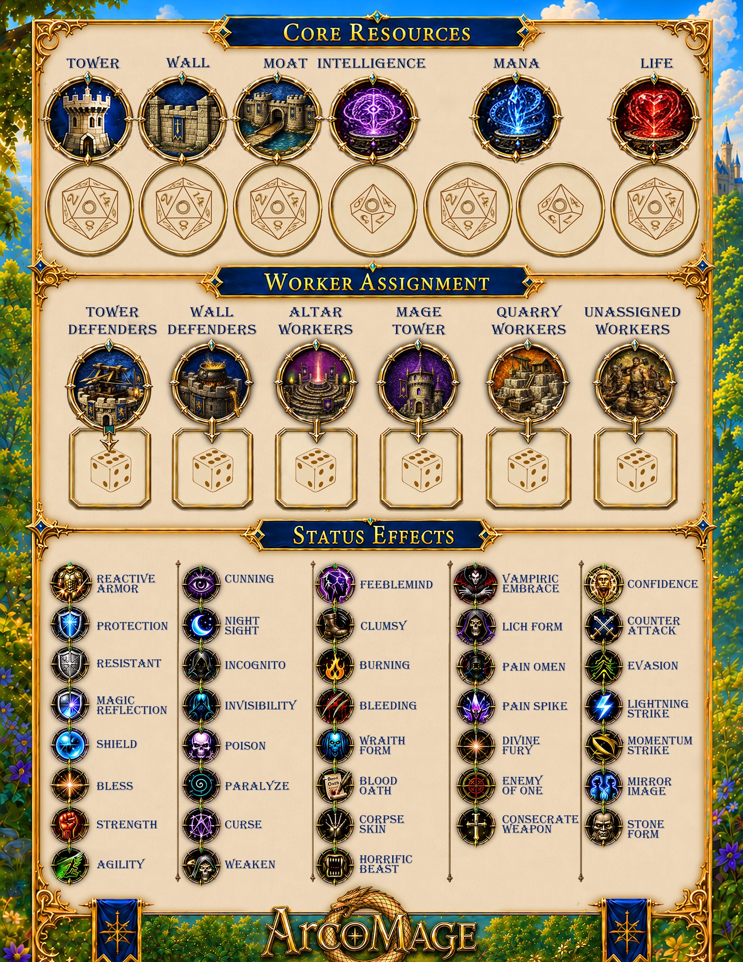 ArcoMage character sheet