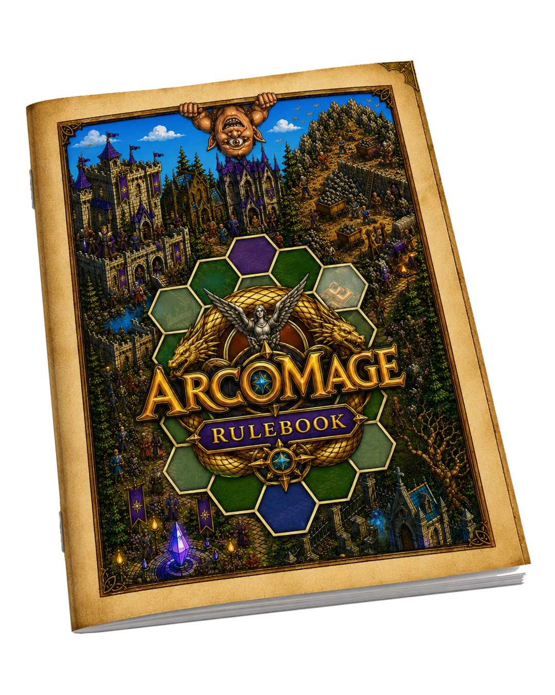 ArcoMage full-color rulebook - painted 3D cover